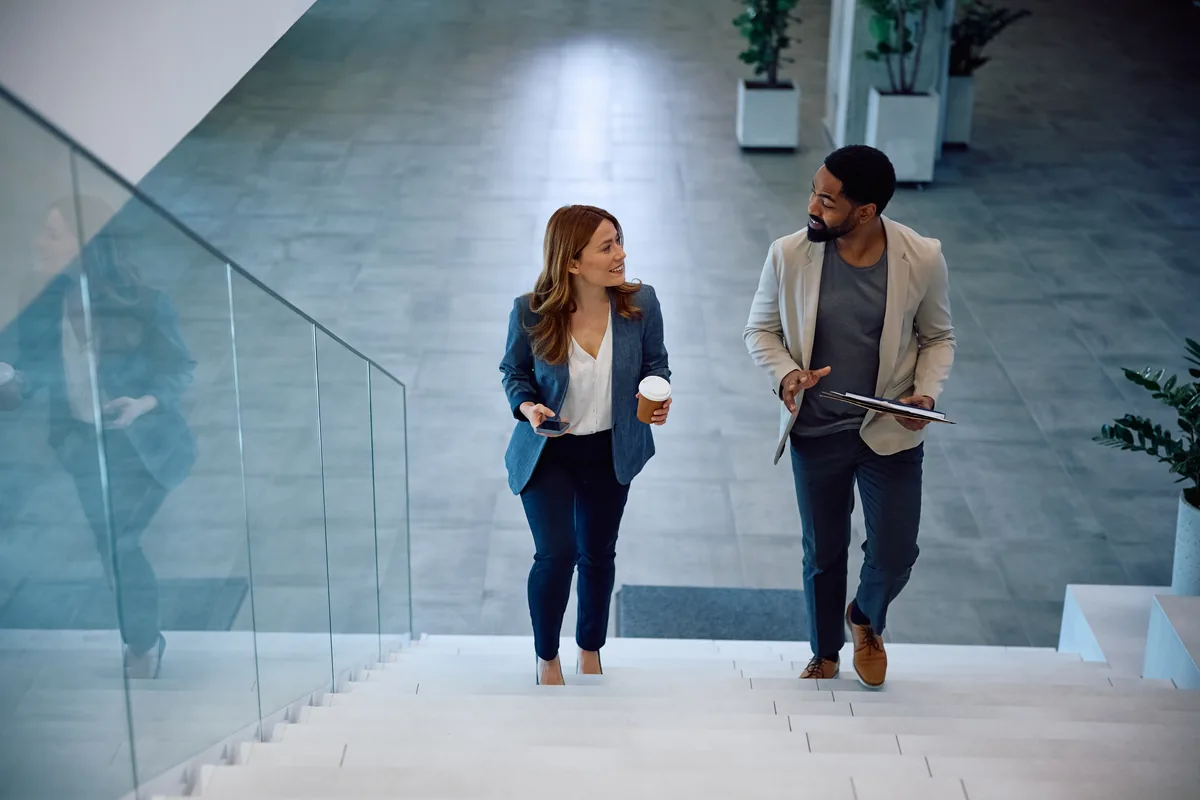 Leadership team working together in an office