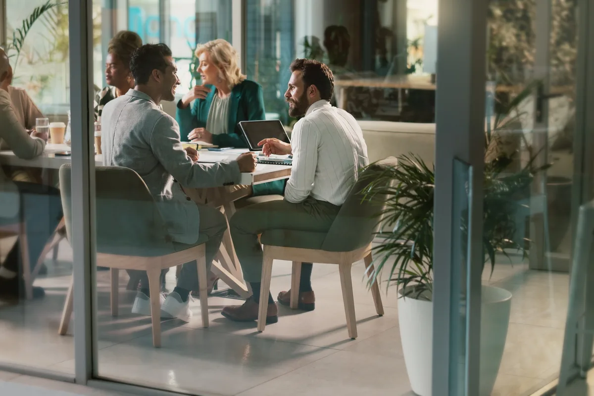 Candidate reviewing a job offer across the table